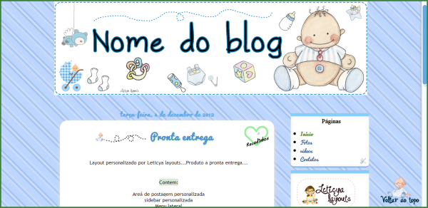 Layouts para blog-tema baby Boy-vendido