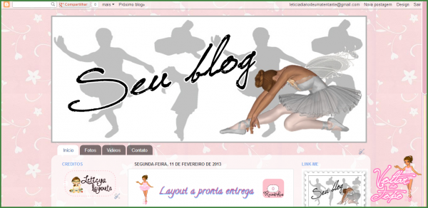 layout - tema Bailarina