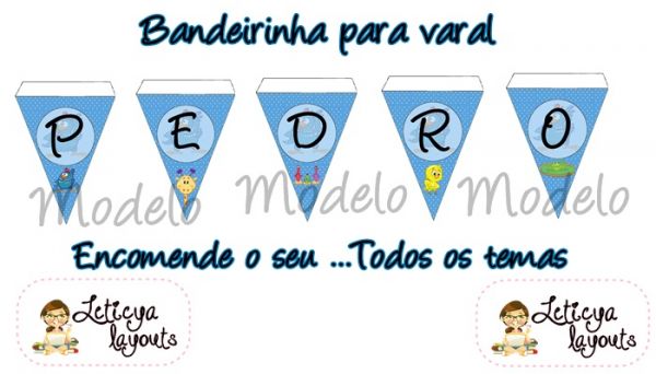 varal de nome-Bandeirinha