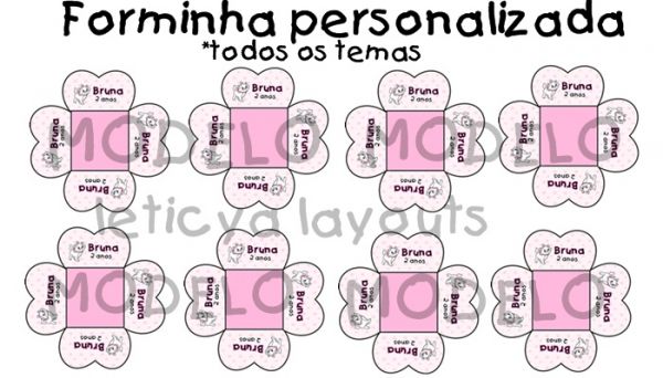 Forminha de docinho personalizada